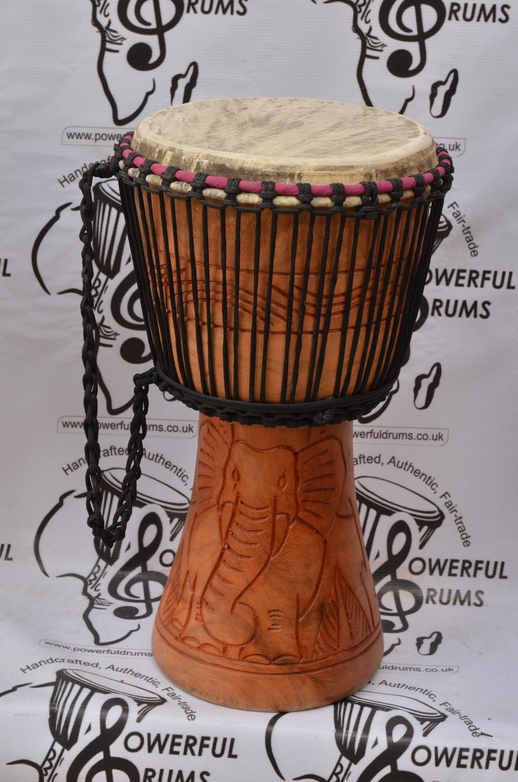STANDARD DJEMBE ADINKRA ELEPHANT FRONT ELEVATION