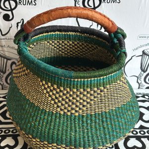 Pot Basket - Green, Pale Yellow