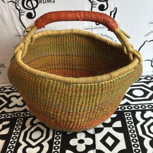 Round Basket - Green, Orange