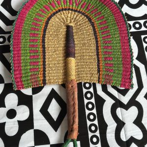 Straw Fan - Red, Lime Green, Yellow