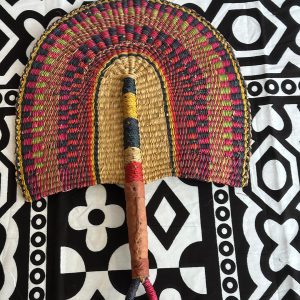 Straw Fan - Red, Yellow, Black