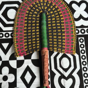 Straw Fan - Red, Yellow, Green