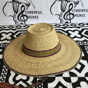 STRAW HAT - YELLOW, PURPLE BAND