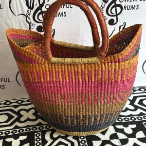 Ushopper Basket - Dark Rose, Dark Green, Orange