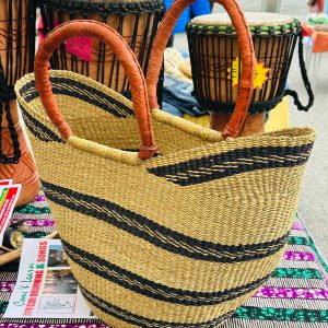 Ushopper Basket - Dark Green, Yellow
