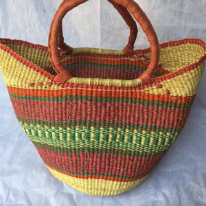 Ushopper Basket - Green, Yellow, Burnt Red