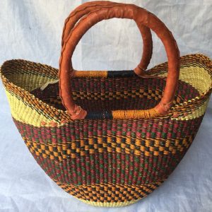Ushopper Basket - Yellow, Burnt Red, Orange
